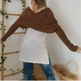 thumbnail image 7 of Women's Scarf with Sleeves,1 Pcs Knitted Cable Wrap,Scarf with Sleeves Crochet Pattern with Sleeves,Sweater Scarf with Sleeves for Women,Hollow Sweater Scarf Wrap, Dark Brown, 7 of 7