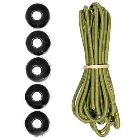 

Paracord Planet Colored Bungee Cord and Ball Bungee Kits - 10 Feet of 1/8 Inch Shock Cord and 5 Ball Bungees - Make Custom Tie Downs for Camping Event Tents Canopies and More