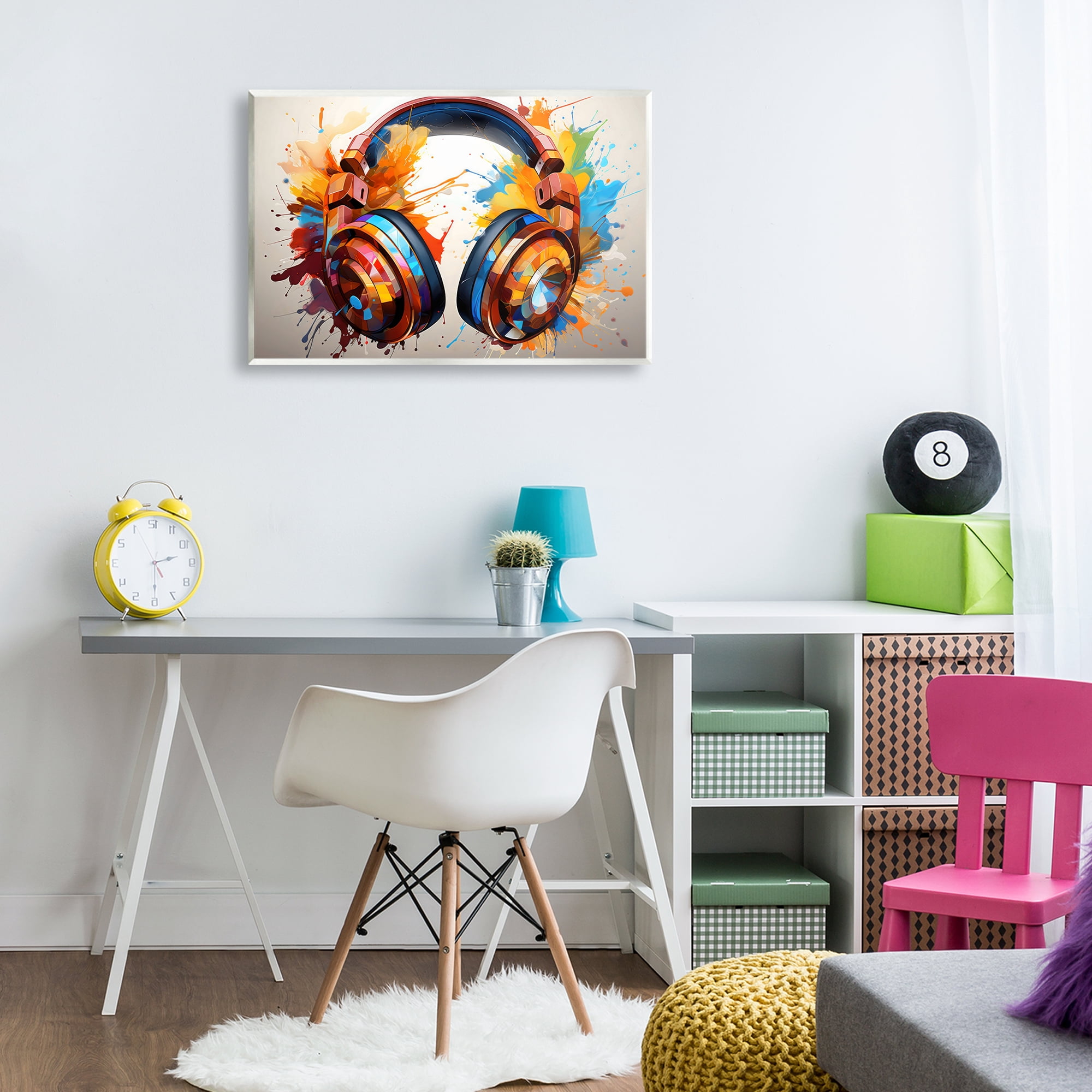 Stupell Industries Music In Color Splatter Wall Plaque Art, design by Creative Studio