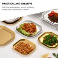 thumbnail image 4 of HLONK 2 Pcs Octagonal Dish Decorative Snack Small Plates Japanese Metal Tray Stainless, 4 of 6