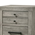 thumbnail image 4 of Benjara 2 Drawer Wooden Nightstand with Metal Bar and Knob Pulls, Gray, 4 of 6