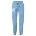 thumbnail image 3 of JHLZHS Pantalons en Lin pour Femmes Pantalons Décontractés Amples avec Cordon de Serrage en Lin Mélangé Tendance Pantalons en Lin Raccourcis pour Femmes, 3 of 3