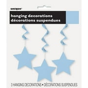 36" Baby Blue Star Hanging Decorations,