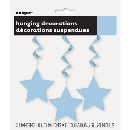 36" Baby Blue Star Hanging Decorations,