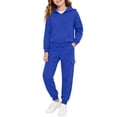 thumbnail image 6 of CAICJ98 Toddler Kids Sweatsuit Girls Boys 2 Piece Tracksuit Jogging Outfits Set Hooded Sweatshirt and Jogger Sweatpants Clothing Sets,Size 6-7 Years, 6 of 6