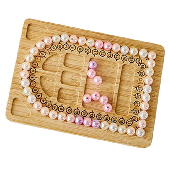 Solid Wood Bead Board For Bracelet Necklace Beading Jewelry Making Tray Craft Measuring Tool Accessories