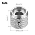 thumbnail image 2 of Uxcell 4PCS Guitar Knobs Metal, Volume Tone Control Dome Knobs 1/4" x 1/2" Potentiometer Knobs with Set Screw, Silver, 2 of 7