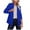 Blue, variant on Odeerbi Reduced Blazer Jackets for Women Ladies Solid Turn Down Collar Jacket Long Sleeve Coat Outerwear Blazer Black
