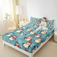thumbnail image 4 of Manfei Cartoon Funny Penguin Twin Sheet Sets, Christmas Snowflake Twin Fitted Sheet, Kawaii Wildlife Animal Flat Sheet, Luxury Bedroom Decor, 3 Pieces, 4 of 7