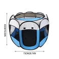 AuroraX Small Octagon Pet Playpen Foldable Playpen with Zipper Blue ...