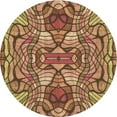 thumbnail image 1 of Ahgly Company Indoor Square Patterned GoldenRod Gold Area Rugs, 3' Square, 1 of 6