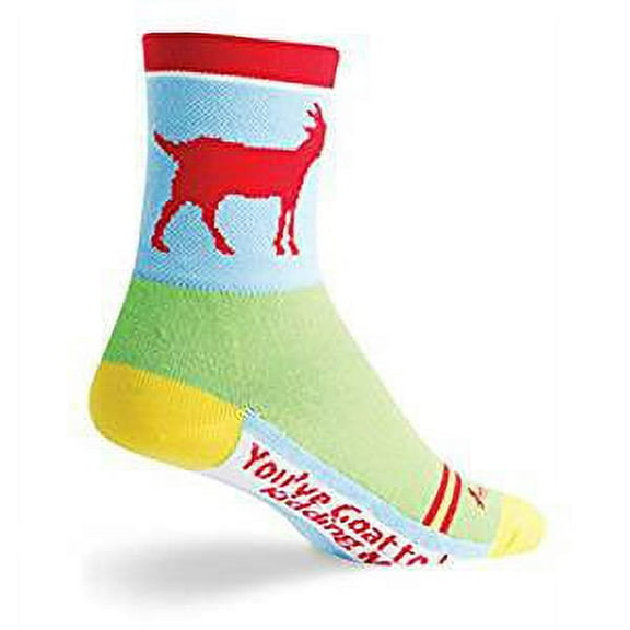 SockGuy Classic Goat Socks - 4 inch, Red/Blue/Green, Small/Medium