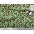 thumbnail image 3 of Soimoi Green Cotton Voile Fabric Coffee Beans Food Printed Craft Fabric by the Yard 56 Inch Wide, 3 of 3