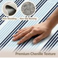 thumbnail image 6 of ODIKA 3'x5' Washable Throw Rug Farmhouse Motif Stripes Nautical Border Gingham Striped Pinstripe Playful for Entryway, Kitchen, Mudroom, Stain Resistant, Low Profile, Non-Slip, 6 of 7