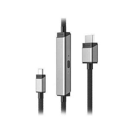 UPC: 9350784024176 | Alogic ULCHDPD02-SGR 6.56 ft. (2.0m) Gray Ultra USB-C to HDMI Cable with 100W Power Delivery Passthrough – 2m