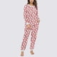 thumbnail image 4 of Conjunto de top y pantalones de poliéster con bolsillos largos y estampado de cuello redondo informal para mujer, 4 of 6