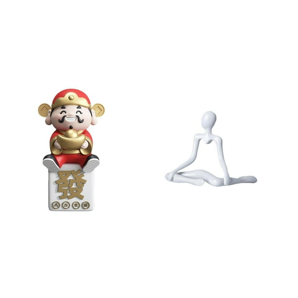 Figura de escritorio,Figura de Dios de la Fortuna de dibujos animados,regalo Feng Shui,Figura de escritorio,Escultura abstracta de pensador para la oficina o el hogar,Figura decorativa de