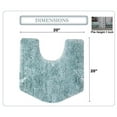 thumbnail image 4 of Luxury Toilet Rugs U-Shaped 20x20, Extra Soft and Absorbent Microfiber Bathroom Rugs, Non-Slip Plush Shaggy Bath Mat, Machine Wash Dry, Contour Bathroom Mats for Toilet Base, Turquoise, 4 of 9
