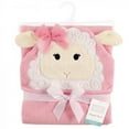 thumbnail image 2 of Hudson Baby Infant Girl Cotton Animal Face Hooded Towel, Lamb, One Size, 2 of 2
