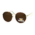 thumbnail image 3 of Polarized Round Womens Mod Elegant Double Rim Retro Sunglasses Tortoise Brown, 3 of 4