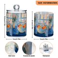 thumbnail image 5 of Yayeee 4 Pack Qtip Holder Bathroom Cotton Swab Canister with Lid Clear Dispenser Set, Blue Goldfish, 5 of 6