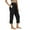 Black(1), variant on Diufon Yoga Pants for Women Casual Side Slit High Waist Wide Leg Capris with Pockets Soft Lightweight Loungewear
