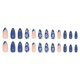 thumbnail image 2 of Uñas postizas con forma de flor, 24 unidades, puntas de uñas desmontables, parche para uñas, 2 of 6