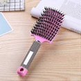 thumbnail image 2 of Cepillo para el cabello con masajeador de cuero cabelludo, cerdas de nailon de 25 cm para cabello rizado y mojado, para uso profesional en salones de belleza y en casa, color rosa., 2 of 3