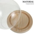 thumbnail image 3 of TABLZONE 1Set Clear Glass Dome Display Case with Wood Base for Decorative Flower Globe Showcase, 3 of 7