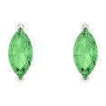thumbnail image 3 of Clara Pucci 1Ct Green Marquise Cut VVS1 Screw Back Stud 14k Solid hypoallergenic Gold Designer Earrings For April, 3 of 7