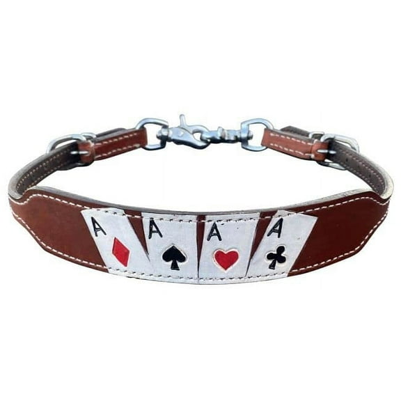 Showman "Four of a Kind" Painted Leather Wither Strap