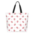 thumbnail image 1 of Disketp Hand Drawn Strawberry Bolsa Tote Estampada para Mujer, Bolso de Hombro y de Mano para Compras y Viajes, 1 of 8