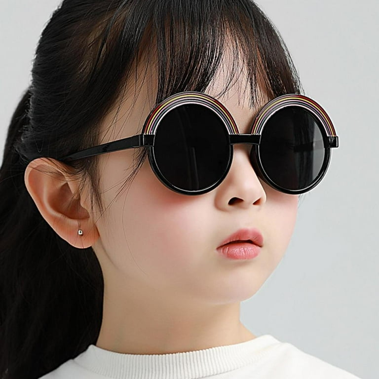 Sunglasses Trend Children s Rainbow Cute Boys And Girls round Frame Sunglasses Concave Shape Sunglasses Personality Walmart