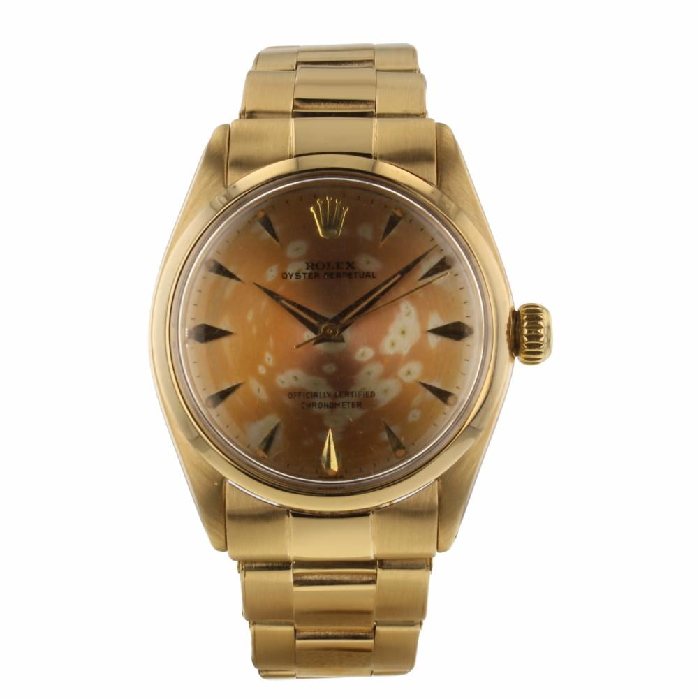 Rolex Oyster Perpetual 6548 Gold Watch 