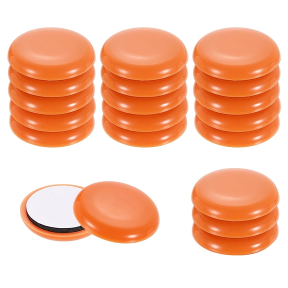 20Pack Furniture Sliders, 1-1/4 Inch Round Adhesive Furniture Moving Pad, Orange