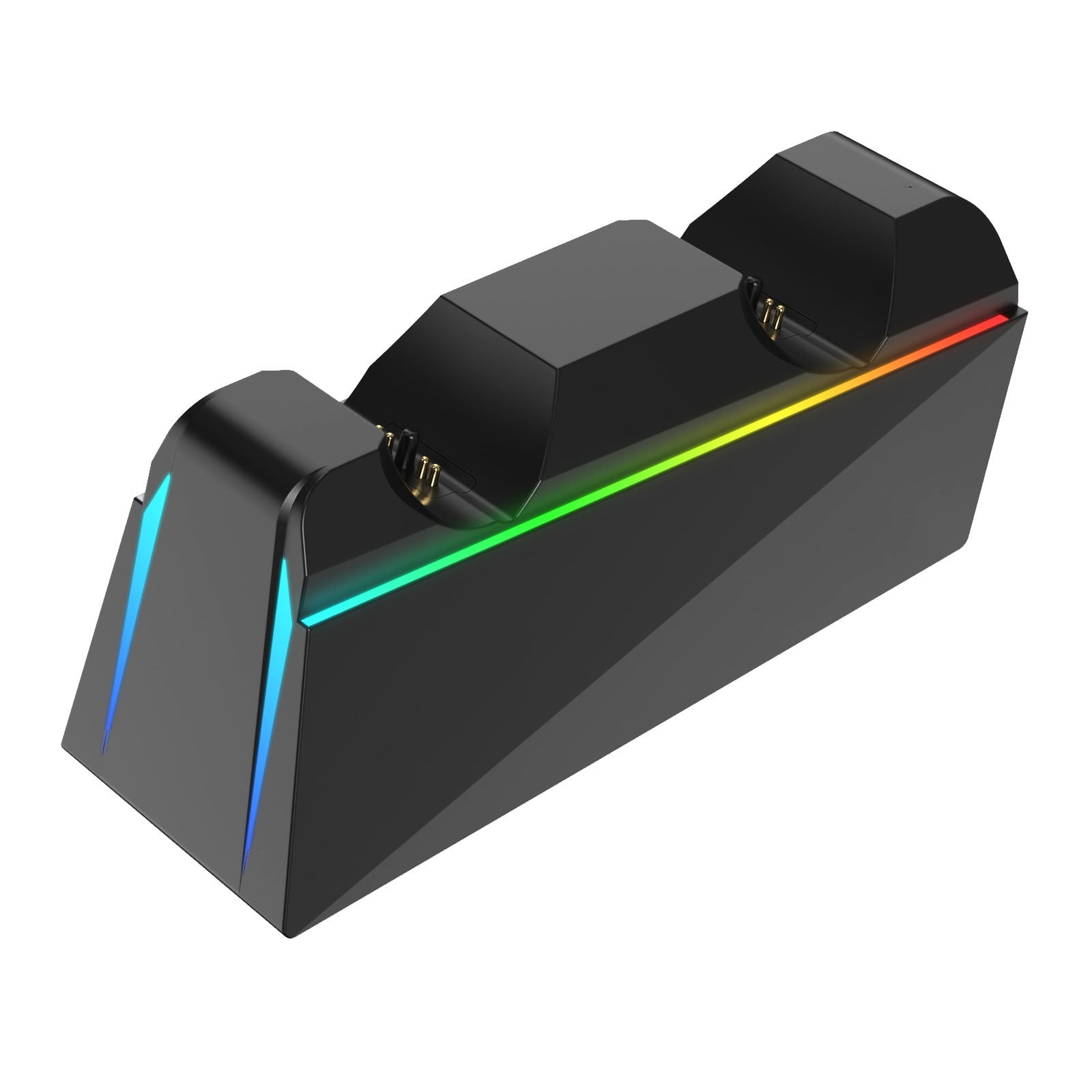 PS5 Controller Charger Station with RGB Lighting, DualSense & Edge Compatible Fast Charging Dock, Docking Stand for PlayStation 5 Wireless Controllers, PS5 Accessories