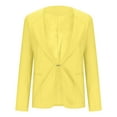 thumbnail image 4 of Jinhomg Women's Dressy Business Jacket Hook and Loop Closure Novelty Tunic Blazer Jacket Casual Long Sleeve Open Front Suit Jackets with Pockets Sales Today Clearance Yellow XXXL, 4 of 6