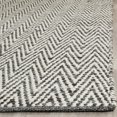 thumbnail image 4 of SAFAVIEH Montauk Bayram Chevron Cotton Runner Rug, Ivory/Dark Grey, 2'3" x 9', 4 of 8