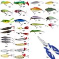 thumbnail image 2 of 301 Pcs Fishing Lures Tackle Box Bass Fishing Baits Including Kit for Lures Hooks Line Cutter Jig Head for Bass Trout Salmon, 2 of 8
