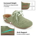 thumbnail image 3 of Ecetana Clogs for Women Wedge Sandals Comfort Breathable Closed Toe Sandals with Massage, 3 of 7