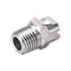 thumbnail image 3 of Boquilla de rociado de abanico plano - Rosca macho 1/4 BSPT de acero inoxidable 304 - Diámetro de orificio de 1.1mm a 110 grados, 3 of 4