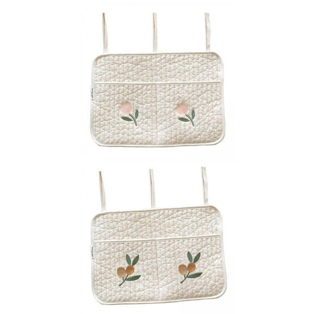 Bolsa de Panales de para Bebe 2 Uds. Bolsillo Colgante para Almacenamiento de Cama Baberos para Habitacion de Bebe Macarena Organizador de cuna Walmart en linea