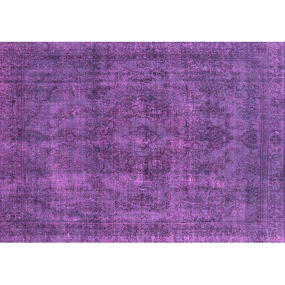 Ahgly Company Indoor Rectangle Oriental Pink Industrial Area Rugs, 5' x 7'