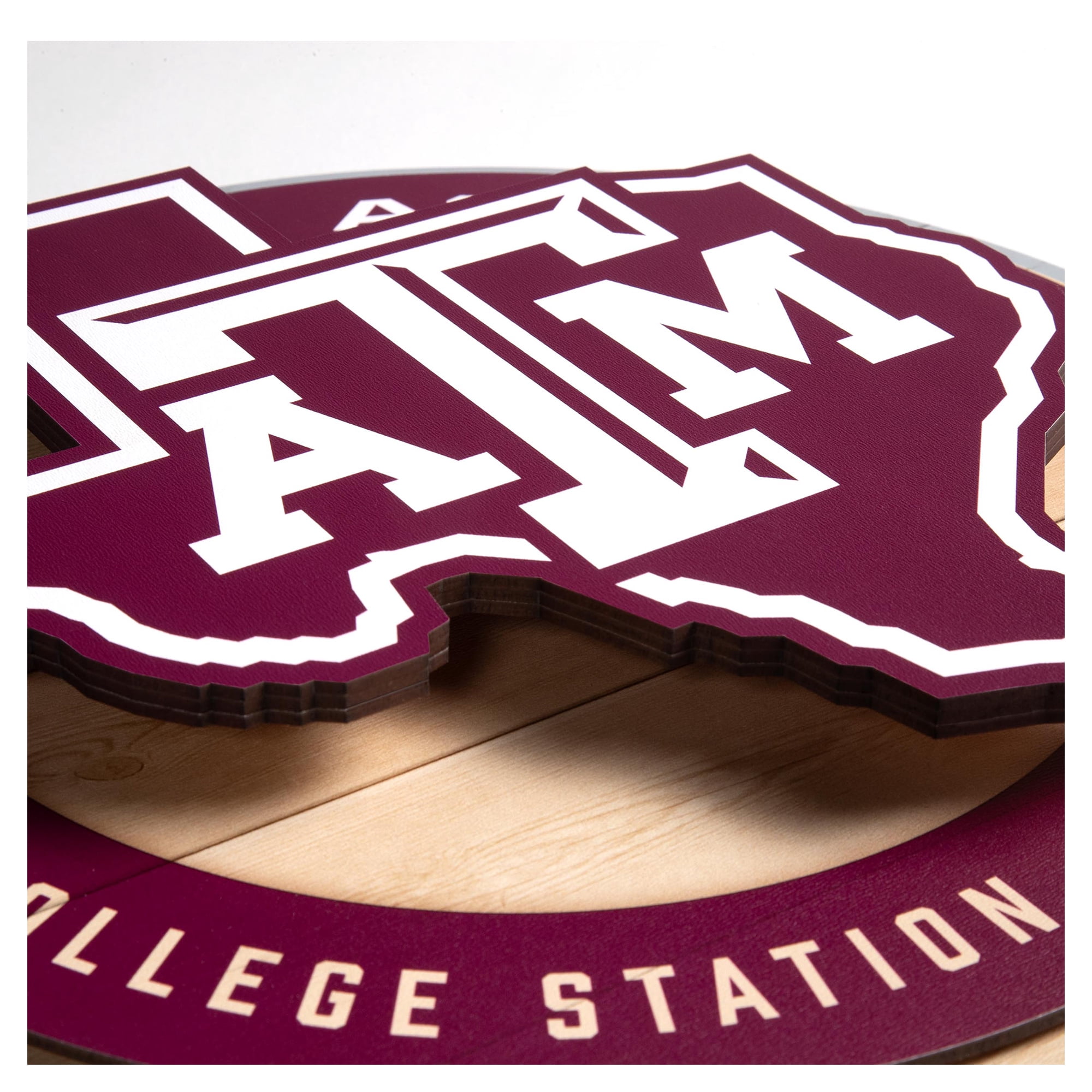 IDNA Texas A&M Aggies 15" x 15" 3DX Logo Circle Backer Wall Art