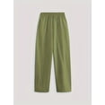 thumbnail image 2 of Minimalist Solid Versatile Pants, Casual Wide Leg Elastic Waist Summer Pants, Women's Clothing, 2 of 17