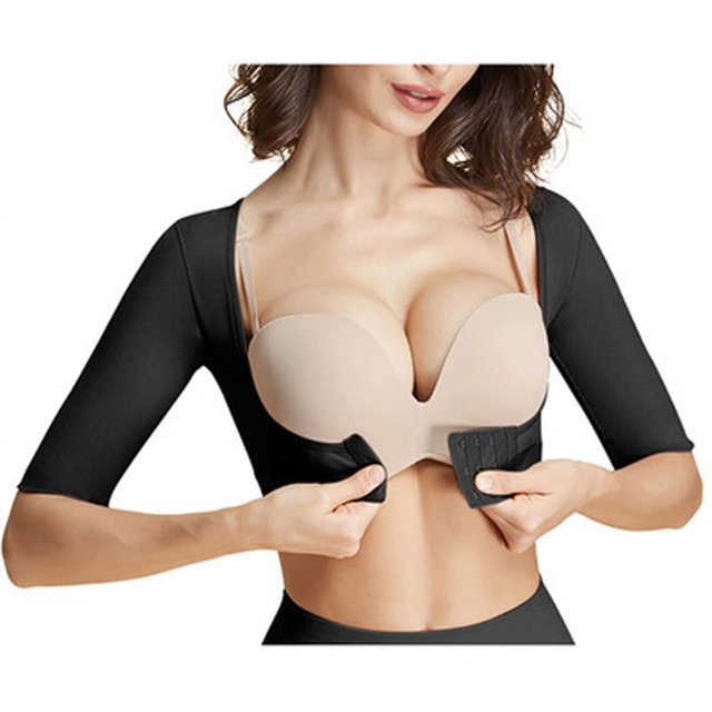 Corsé fino con soporte para el pecho para mujer, accesorio de corrección de soporte superior con hebilla de tres filas de leche, ropa cruzada en el brazo y en la espalda