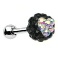 thumbnail image 2 of Rook Tragus Cartilage Barbell Earring CZ Ferido Heart - 16ga - 4 Color Options, 2 of 4
