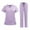 light purple, variant on Scrubs Set for Women, Modern V-Neck Scrub Top & Jogger Scrub Pants with Multi Pockets Professionals Soft Stretch Medical Nursing Uniforms Set (Turquoise)