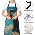 thumbnail image 6 of Honeii Blue Watercolor Duck Print Waterproof Apron, Adjustable Kitchen Apron with Pockets,for Gardening, Dishwashing, Meat Processing, Car Washing, and Pet Grooming, 6 of 8