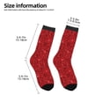 thumbnail image 2 of Wukai Chaussettes Mi-Mollet à Paillettes Rouges pour Enfants, Chaussettes de Sport Élastiques Contrastées, Adaptées aux Garçons et Filles de 6 à 10 Ans, 2 of 5